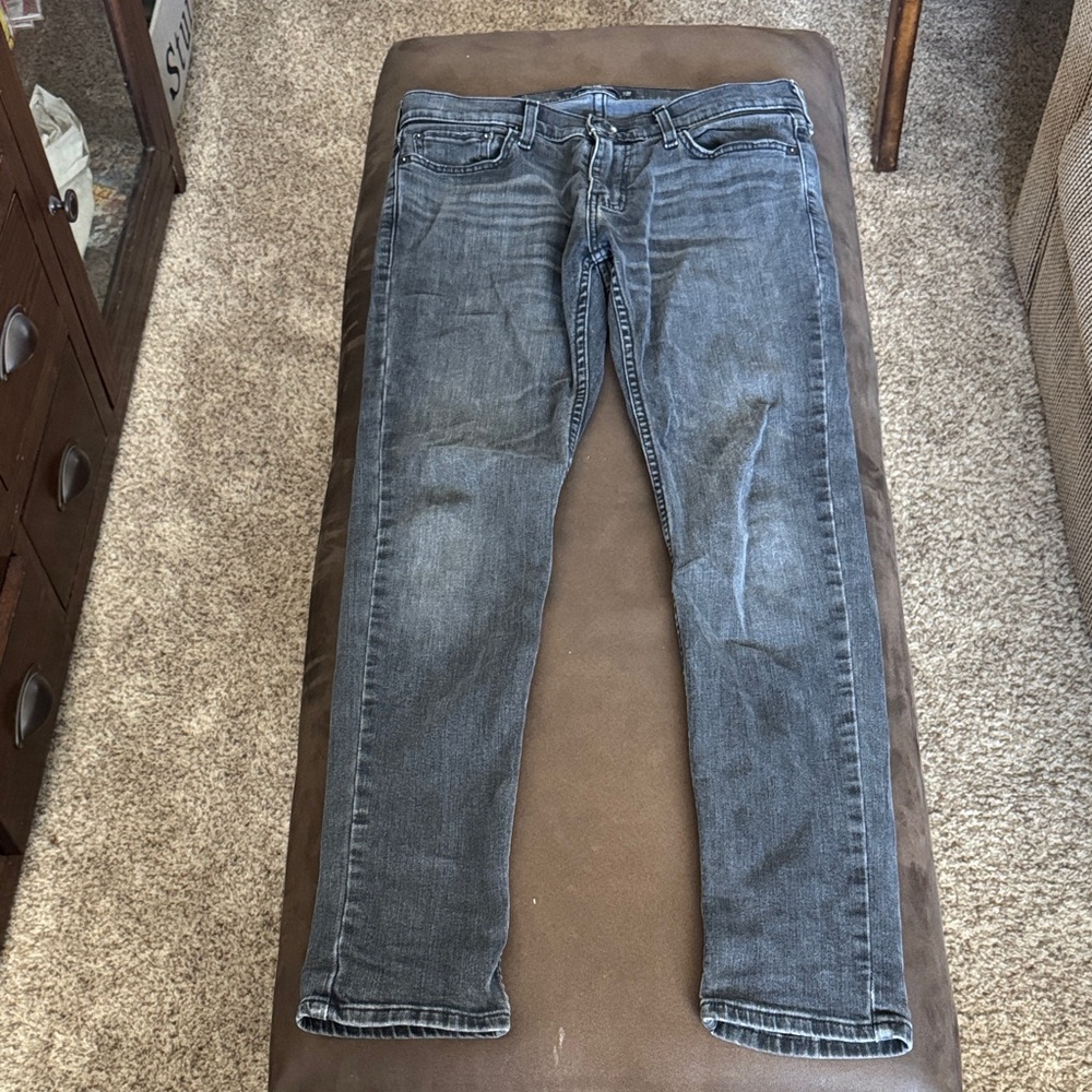 Hollister Men's Dark Gray Skinny Jeans